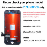 180days Warranty LCD for Iphone 7 Plus Screen Replacement Phone Mobile Display Touch Digitizer Assembly Repair Parts Wholesale